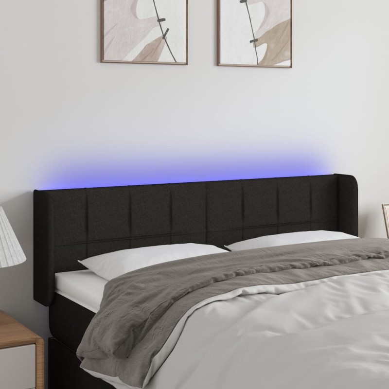 vidaXL LED Kopfteil Schwarz 147x16x78/88 cm Stoff vidaXL LED Kopfteil Schwarz 147x16x78/88 cm Stoff
