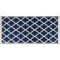 Outdoor-Teppich Marineblau Weiß 100x200 cm Beidseitig Nutzbar Outdoor-Teppich Marineblau Weiß 100x200 cm Beidseitig Nutzbar