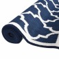 Outdoor-Teppich Marineblau Weiß 100x200 cm Beidseitig Nutzbar Outdoor-Teppich Marineblau Weiß 100x200 cm Beidseitig Nutzbar