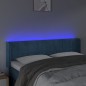 vidaXL LED Kopfteil Dunkelblau 147x16x78/88 cm Samt