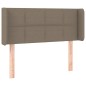 vidaXL LED Kopfteil Taupe 93x16x78/88 cm Stoff