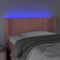 vidaXL LED Kopfteil Rosa 103x16x78/88 cm Samt