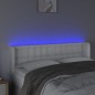 vidaXL LED Kopfteil Weiß 147x16x78/88 cm Kunstleder