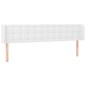 vidaXL LED Kopfteil Weiß 163x16x78/88 cm Kunstleder