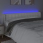 vidaXL LED Kopfteil Weiß 163x16x78/88 cm Kunstleder