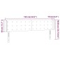 vidaXL LED Kopfteil Weiß 163x16x78/88 cm Kunstleder