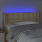 vidaXL LED Kopfteil Creme 93x16x78/88 cm Stoff