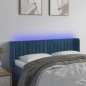 vidaXL LED Kopfteil Dunkelblau 147x16x78/88 cm Samt