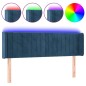 vidaXL LED Kopfteil Dunkelblau 147x16x78/88 cm Samt