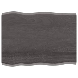 vidaXL Tischplatte 80x60x(2-4) cm Massivholz Behandelt Baumkante
