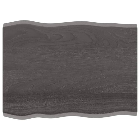 vidaXL Tischplatte 80x60x(2-4) cm Massivholz Behandelt Baumkante