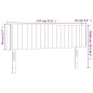 vidaXL LED Kopfteil Schwarz 147x16x78/88 cm Samt