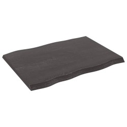 vidaXL Tischplatte 80x60x(2-4) cm Massivholz Behandelt Baumkante