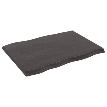 vidaXL Tischplatte 80x60x(2-4) cm Massivholz Behandelt Baumkante