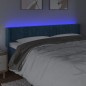 vidaXL LED Kopfteil Dunkelblau 163x16x78/88 cm Samt
