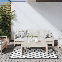 vidaXL Outdoor-Teppich Grau und Weiß 80x150 cm Beidseitig Nutzbar