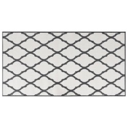 vidaXL Outdoor-Teppich Grau und Weiß 80x150 cm Beidseitig Nutzbar