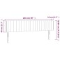 vidaXL LED Kopfteil Hellgrau 203x16x78/88 cm Stoff
