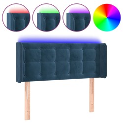 vidaXL LED Kopfteil Dunkelblau 83x16x78/88 cm Samt