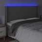 vidaXL LED Kopfteil Grau 163x16x118/128 cm Kunstleder vidaXL LED Kopfteil Grau 163x16x118/128 cm Kunstleder