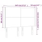 vidaXL LED Kopfteil Rosa 147x16x118/128 cm Samt