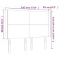 vidaXL LED Kopfteil Dunkelgrau 147x16x118/128 cm Stoff vidaXL LED Kopfteil Dunkelgrau 147x16x118/128 cm Stoff