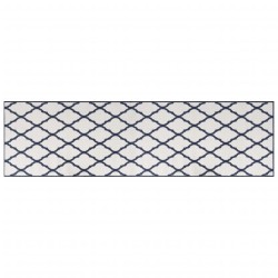 Outdoor-Teppich Marineblau Weiß 80x250 cm Beidseitig Nutzbar