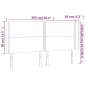 vidaXL LED Kopfteil Schwarz 163x16x118/128 cm Kunstleder