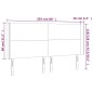 vidaXL LED Kopfteil Grau 203x16x118/128 cm Kunstleder