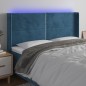 vidaXL LED Kopfteil Dunkelblau 183x16x118/128 cm Samt vidaXL LED Kopfteil Dunkelblau 183x16x118/128 cm Samt