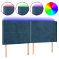 vidaXL LED Kopfteil Dunkelblau 183x16x118/128 cm Samt vidaXL LED Kopfteil Dunkelblau 183x16x118/128 cm Samt