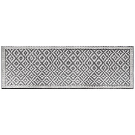 vidaXL Outdoor-Teppich Grau und Weiß 80x250 cm Beidseitig Nutzbar