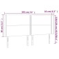 vidaXL LED Kopfteil Schwarz 183x16x118/128 cm Samt