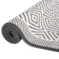 vidaXL Outdoor-Teppich Grau und Weiß 80x250 cm Beidseitig Nutzbar vidaXL Outdoor-Teppich Grau und Weiß 80x250 cm Beidseitig Nutzbar