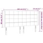 vidaXL LED Kopfteil Creme 163x16x118/128 cm Stoff vidaXL LED Kopfteil Creme 163x16x118/128 cm Stoff