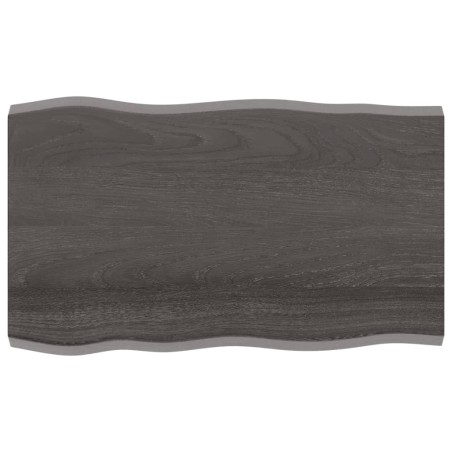 vidaXL Tischplatte 100x60x(2-4) cm Massivholz Behandelt Baumkante