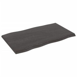vidaXL Tischplatte 100x60x(2-4) cm Massivholz Behandelt Baumkante