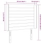 vidaXL LED Kopfteil Blau 93x16x118/128 cm Stoff