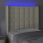 vidaXL LED Kopfteil Creme 83x16x118/128 cm Kunstleder vidaXL LED Kopfteil Creme 83x16x118/128 cm Kunstleder