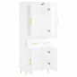 Highboard Hochglanz-Weiß 69,5x34x180 cm Holzwerkstoff Highboard Hochglanz-Weiß 69,5x34x180 cm Holzwerkstoff