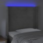 vidaXL LED Kopfteil Hellgrau 83x16x118/128 cm Samt vidaXL LED Kopfteil Hellgrau 83x16x118/128 cm Samt