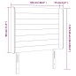 vidaXL LED Kopfteil Schwarz 103x16x118/128 cm Samt vidaXL LED Kopfteil Schwarz 103x16x118/128 cm Samt