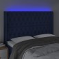 vidaXL LED Kopfteil Blau 163x16x118/128 cm Stoff vidaXL LED Kopfteil Blau 163x16x118/128 cm Stoff