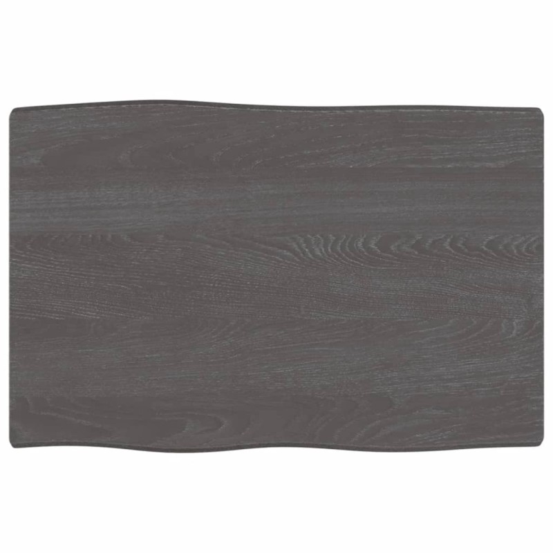 Tischplatte 60x40x2 cm Massivholz Eiche Behandelt Baumkante Tischplatte 60x40x2 cm Massivholz Eiche Behandelt Baumkante