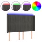 vidaXL LED Kopfteil Dunkelgrau 147x16x118/128 cm Samt vidaXL LED Kopfteil Dunkelgrau 147x16x118/128 cm Samt