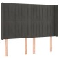 vidaXL LED Kopfteil Dunkelgrau 147x16x118/128 cm Samt vidaXL LED Kopfteil Dunkelgrau 147x16x118/128 cm Samt