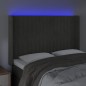 vidaXL LED Kopfteil Dunkelgrau 147x16x118/128 cm Samt vidaXL LED Kopfteil Dunkelgrau 147x16x118/128 cm Samt