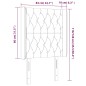 vidaXL LED Kopfteil Creme 83x16x118/128 cm Stoff