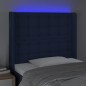 vidaXL LED Kopfteil Blau 103x16x118/128 cm Stoff vidaXL LED Kopfteil Blau 103x16x118/128 cm Stoff