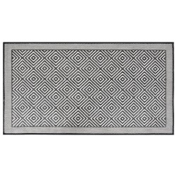 Outdoor-Teppich Grau und Weiß 80x150 cm Beidseitig Nutzbar